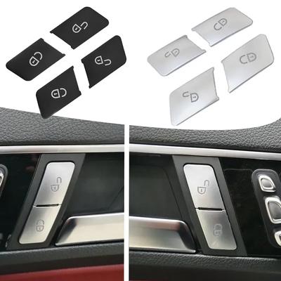 Nálepka na ozdobný kryt tlačidla zamykania/odomykania dverí auta pre Mercedes Benz A B C E GLA CLA GLK GLE CLS ML GL W204 W212 W246 W166