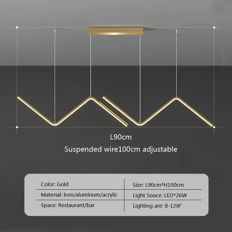 Modern LED Pendant Light For Living Room Kitchen Bar Restaurant Hanging Lamps Minimalist Long Chandelier Decor Lighting Fixtures