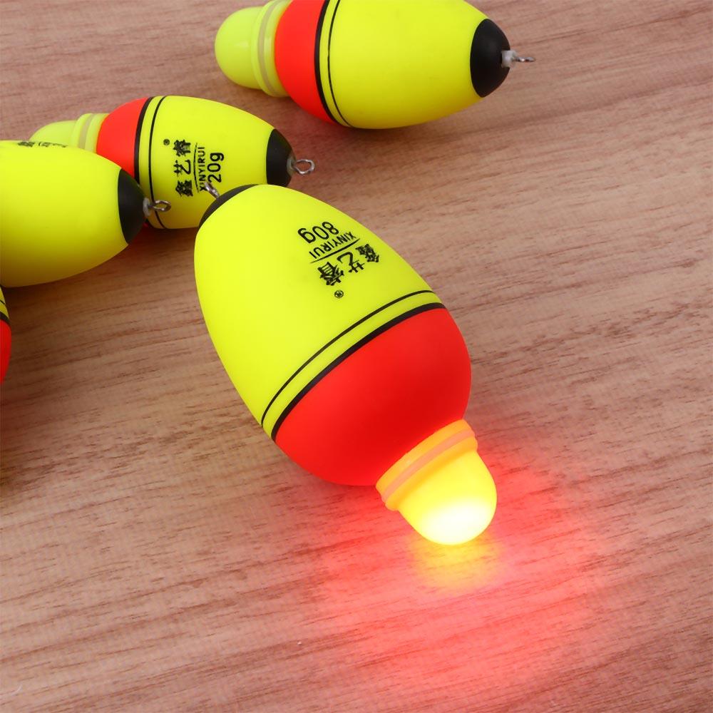 5pcs Foam Float Floats Light Fishing Flotador Electronic Double Optical EVA Fishing Float Fishing Bobber Luminous Fishing Float
