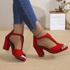 2025 New Simple and Fashionable Back Zipper Fishmouth Shoes Women's Summer Side Stiletto Roman Sandals Designer Sandals