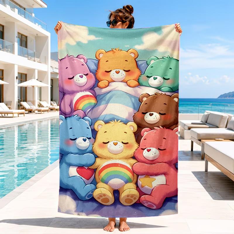 Rainbow Bears Beach Towel, Microfiber Beach Towel, Perfect For Pool, Beach, Travel, Home Decor Beach Party Fan gifts