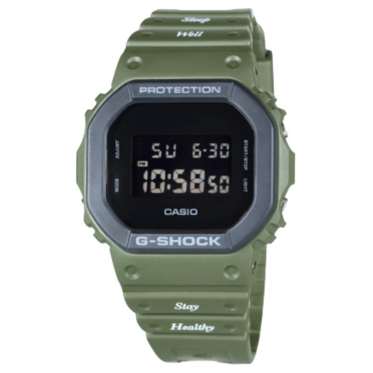 

CASIO Monday Sleeping Club Collaboration DIGITAL 200m Waterproof Quartz Movement Resin Strap Watch DW-5610UU-3PRM Black Dial