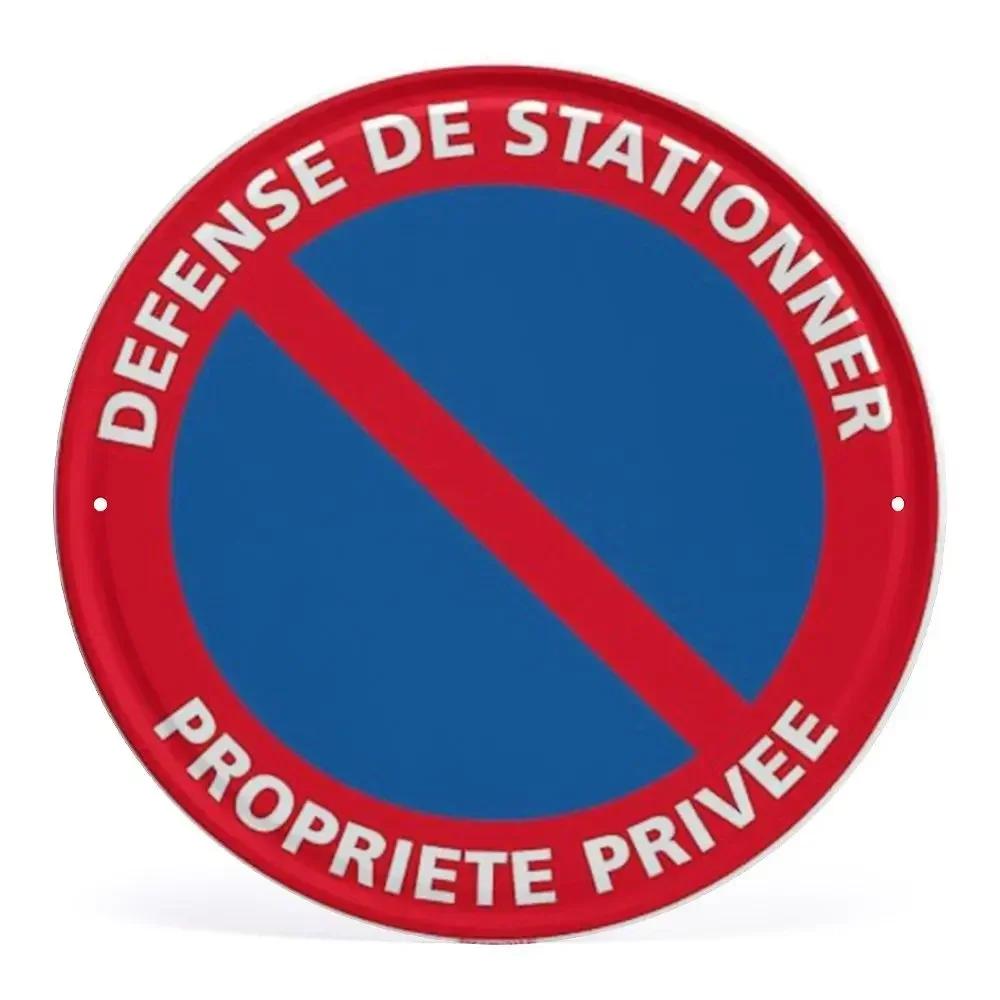 Круглый металлический знак Вход воспрещен, алюминиевый знак, предупреждение о частной дороге, видеонаблюдение, настенный плакат, табличка, жесткий знак безопасности для двора 20x20cm-Aluminum