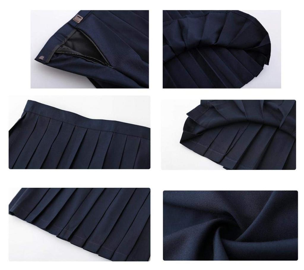 Aculldo Sailor Navy Long Short Long Cosplay Three White Open Authentic Perfect for Cultural School School Uniform Size Uniform, Blue, Sleeves,