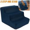 3-stufige Hundetreppe 10,63 Zoll hoch Schwamm Haustiertreppe mit Stoffbezug Abnehmbar Waschbar Haustiersicherheitsrampe Haustierbedarf Zubehör
