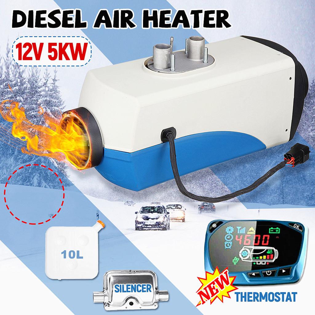 DC 12V 2KW Diesel Air Parking Heater W//Silencer for RV Motorhome Trailer Trucks Boats Diesel Air Heater