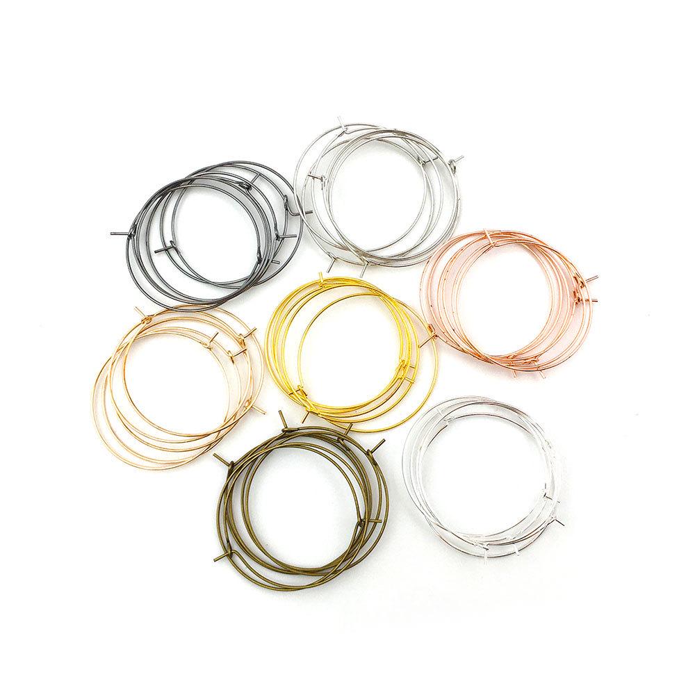 

DIY Jewelry Accessory: 9-Shaped Ear Hooks, Multi-Size & Color Options 35 mm