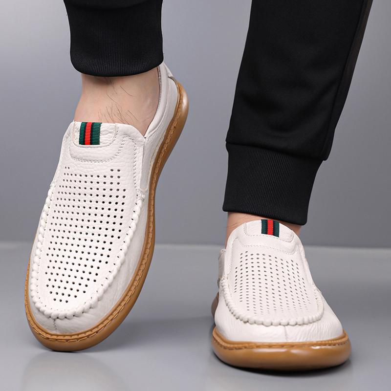 Men Loafers Breathable Men Leather Shoes Soft Soles Man Casual Shoes High Quality Slip-on Oxford Shoes Business Men Formal Shoes