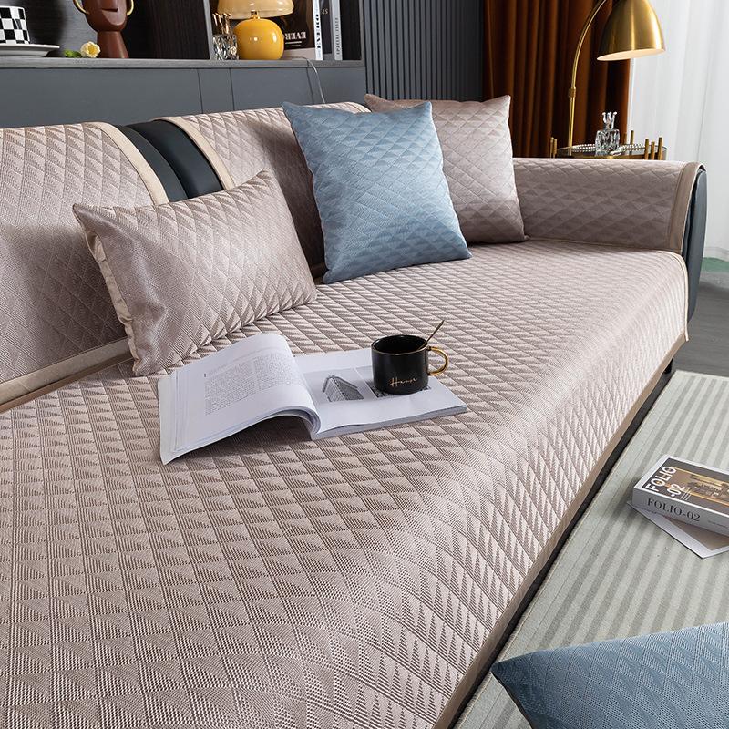 Ice Silk Sofa Cushion New  Summer Non-Slip Mat Seat Cushion Summer Living Room Leather Sofa Cover Cover Cloth Towel