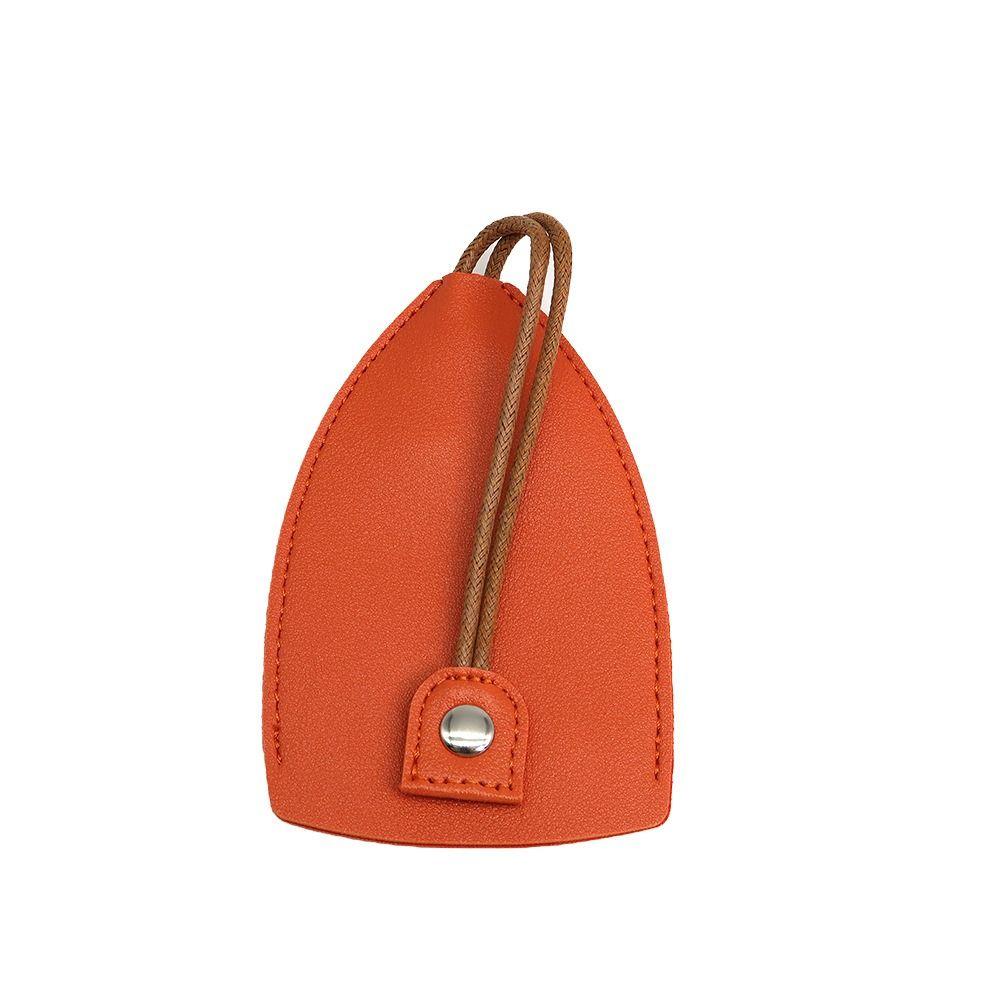 

Чехол-брелок из ПУ кожи с выдвижным механизмом, водонепроницаемый держатель для ключей горничной, портативные ПУ кошельки для ключей, мужской оранжевый