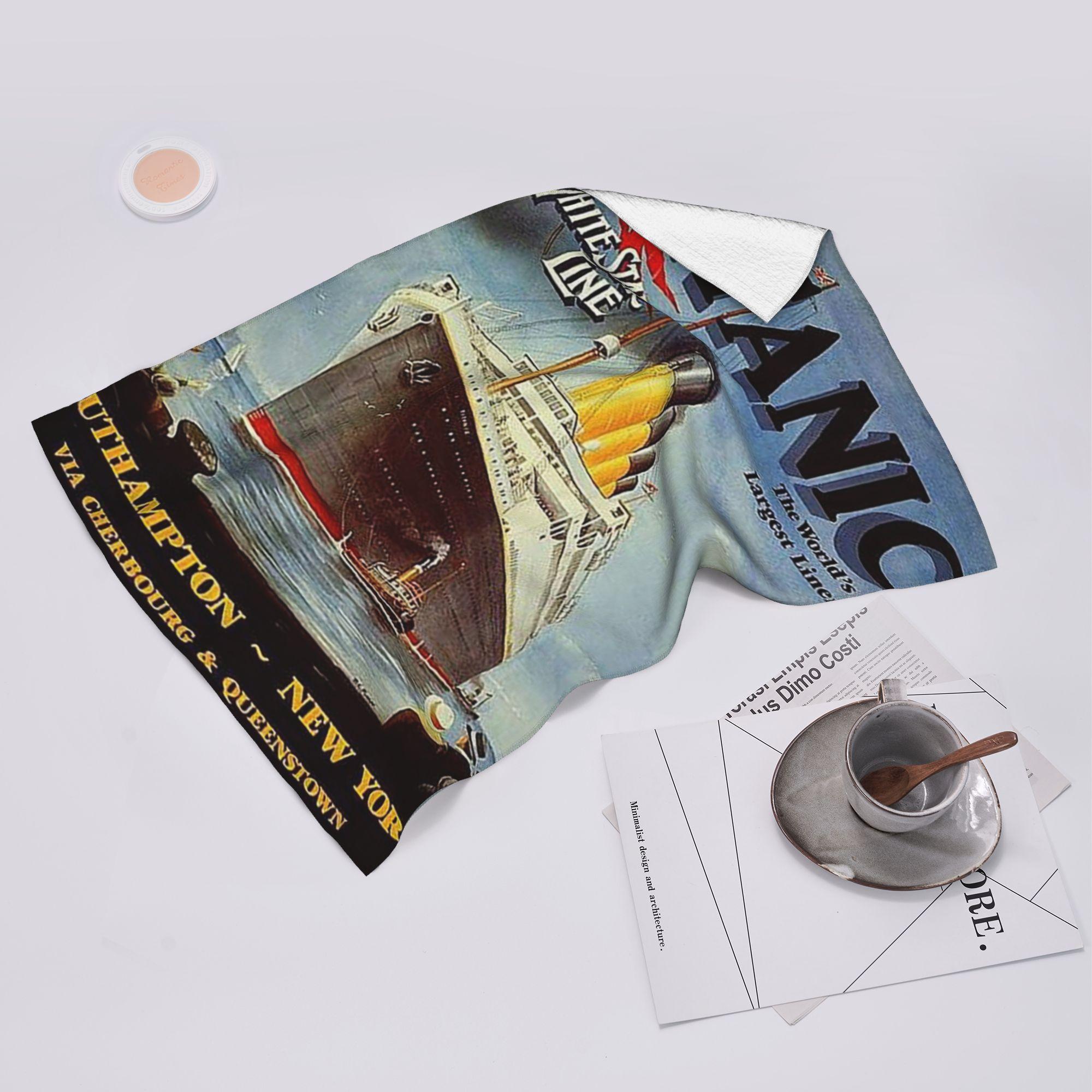 Ka Chen Muxi White Titanic Star Line Soft Face Towel Quick Dry Pool Bath Cotton Towels Absorbent