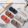 Glasses Protective Cover Creative Hanging Leather Sunglasses Reading Glasses Storage Bag Portable Travel Eyewear Holder