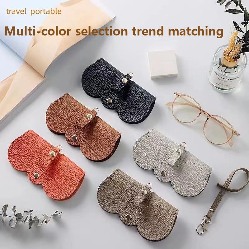 Glasses Protective Cover Creative Hanging Leather Sunglasses Reading Glasses Storage Bag Portable Travel Eyewear Holder