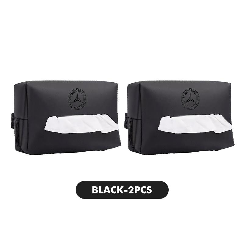 CGRE6 For Benz 1/2PCS Car Interior Tissue Bag Seat Back Tissue Storage Box Holder Accessories AMG VIANO GLB GLC W108 W124 W126 W169