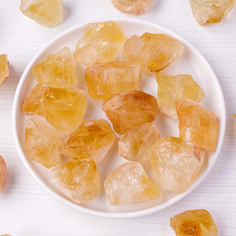 Natural Brazilian Citrine Raw Stone for Decoration: Large Chunk for Flower Pots & Fish Tanks.