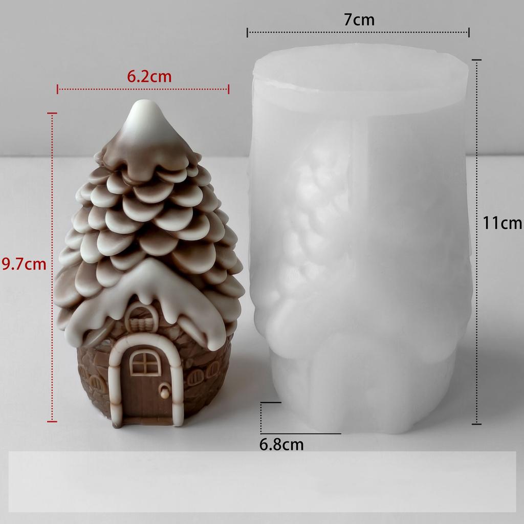 Christmas Candle Mold High-Temperature Resistance Pinecone Silicone Mold Handmade Candle Mold Elastic For Plaster Decorations