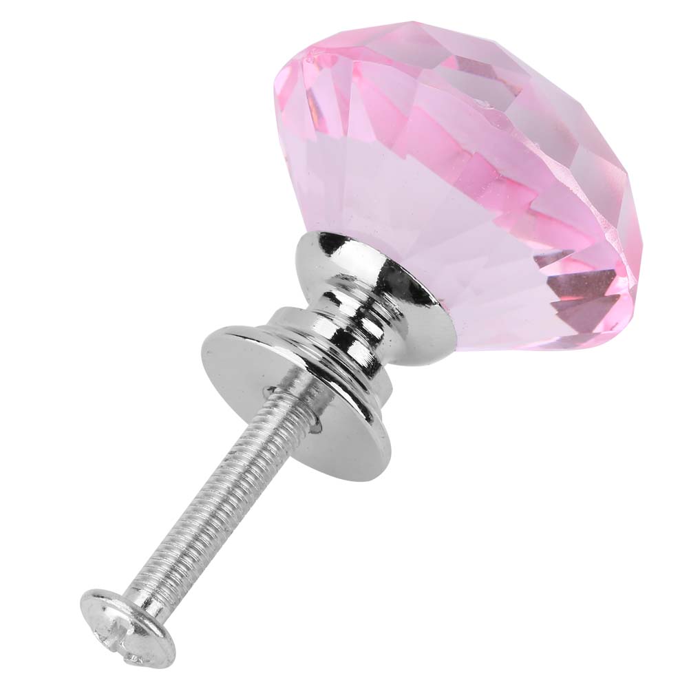 1PCS 30mm   Shape   Glass Pull Handle Cabinet Drawer Door Knob (Transparet)