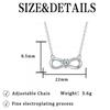 Infinity Symbol Crystal Pendant Necklace Women Minimalist Geometric Design Lightweight Copper Chain Jewelry
