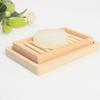 2pcs Wooden Soap Boxes Hollow Out Soap Dish Rustic Soap Holder Room Decoration for Bathroom Toilet Kitchen