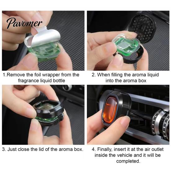 Natural Plant Extract Aromatherapy Car Air Freshener Diffuser, Vent Clip Fragrance, Long Lasting Fragrance Essential Oil Scent for Auto Interior Odor