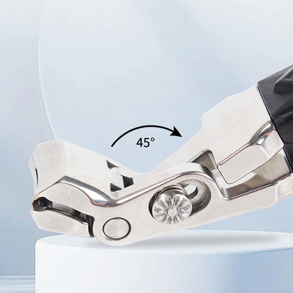 Neue gebogene Nagelscheren Tragbare Edelstahl-Nagelscheren Große Öffnung Flache Nagelscheren Nagelscheren