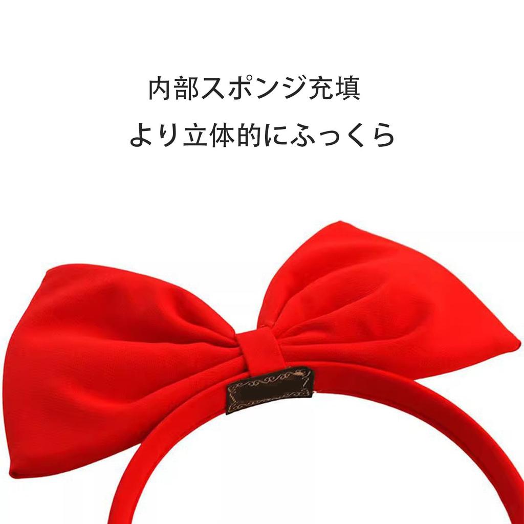 Mirhua Ribbon Hair Accessory, Cute Ribbon Tiara Hair Ornament, Princess Headband, Costume, Cosplay Prop, Red