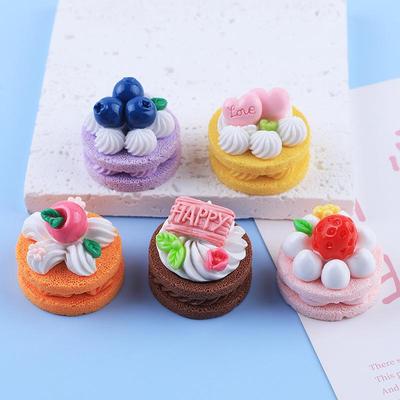 3D Cartoon Cake Food Toy Resin Charms: DIY Cream Glue Accessories for Crocs & Crafts