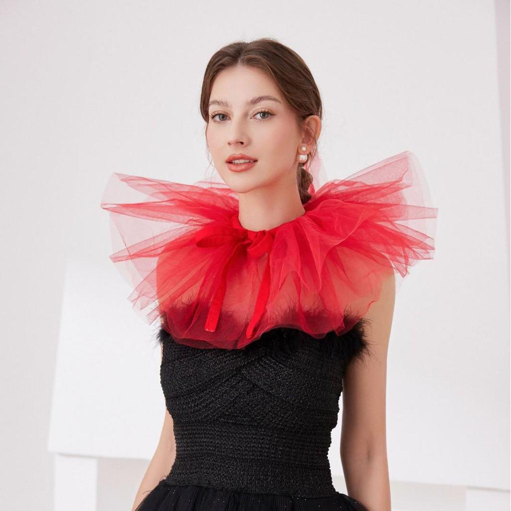 Victorian Jester Tulle Collar for Halloween or Easter Photography