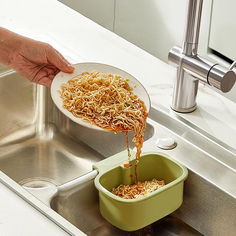 Sink Hanging Strainer Basket Drain Basket Openable Bottom Cover Kitchen Garbage Filter Sink Sponge Storage Basket