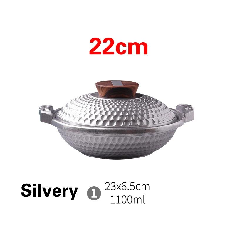 Commercial set Fish hot pot Fondue Chinoise Induction cooking gas universal aluminum pot tajine Thick uncoated soup dry pots