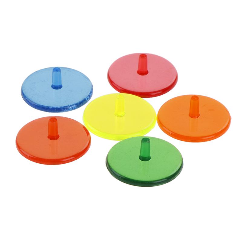 100X Marcator de poziție a mingii de golf din plastic rotund plat, markere multicolore