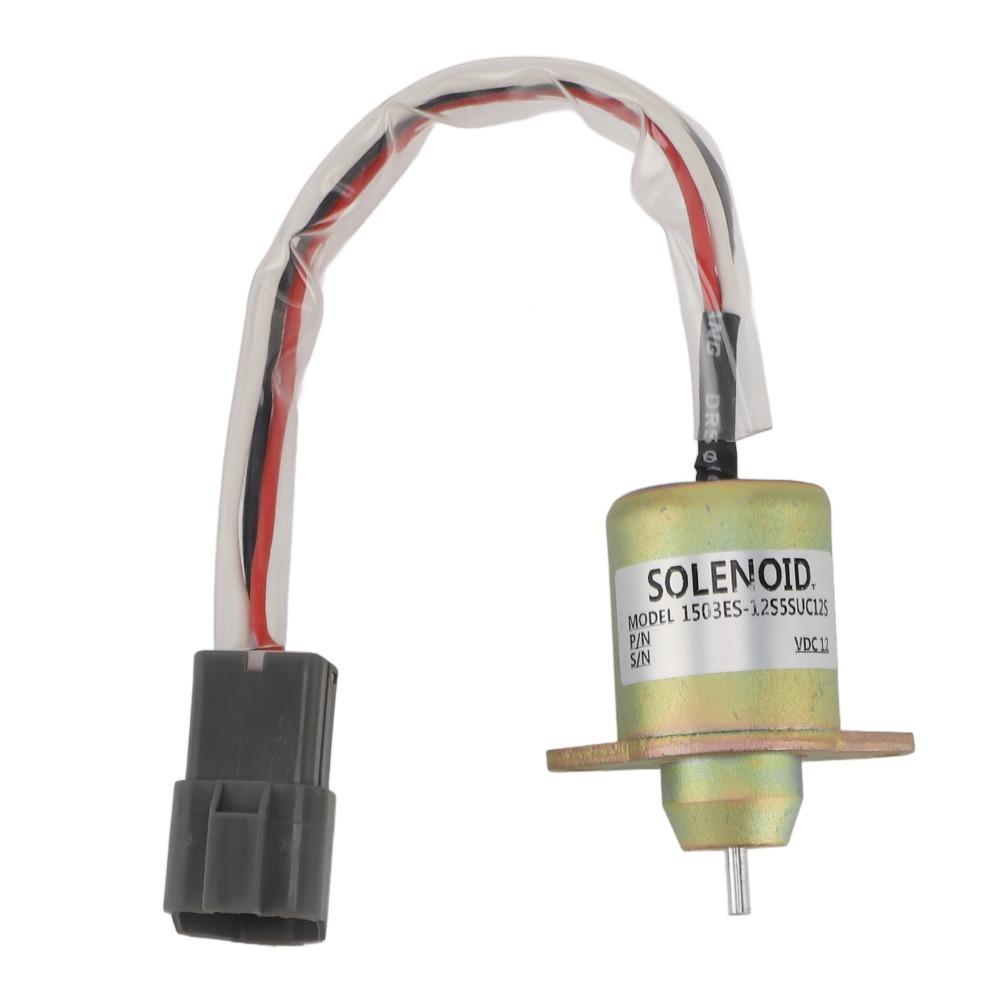 Gold Engine Stop Solenoid Iron Shutdown Solenoid Valve Durable Fuel Shut Off Solenoid