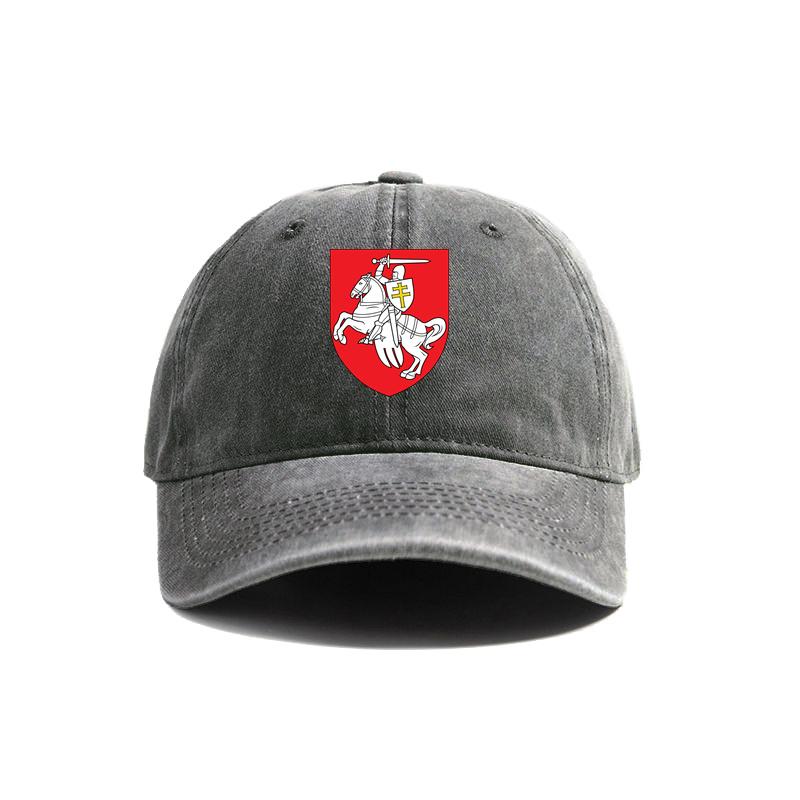 Belarus Coat of Arms Baseball Cap Distressed Hats Cap Washed Men Retro Outdoor Summer Adjustable Belarus Hat