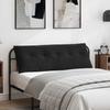 Back Cushion Black 140 x 50 cm Cord Fabric