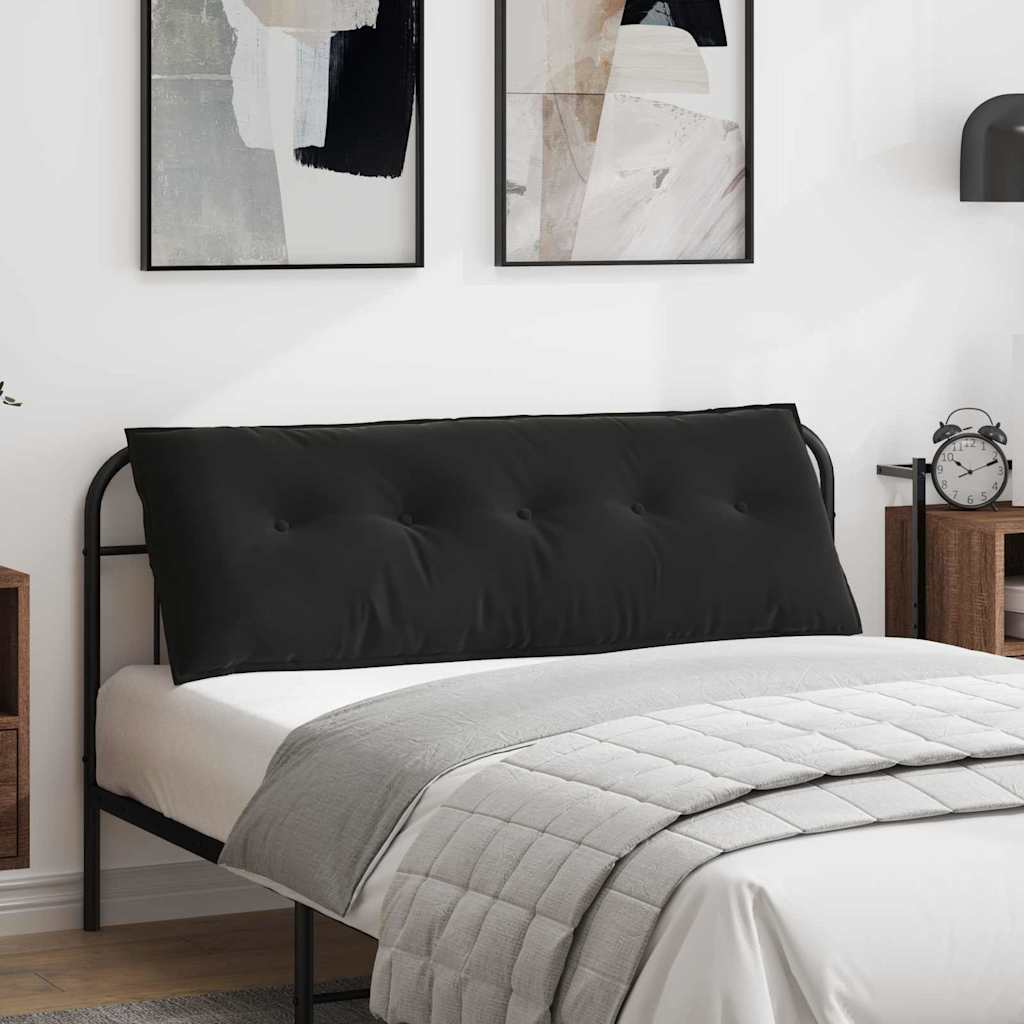 Back Cushion Black 140 x 50 cm Cord Fabric