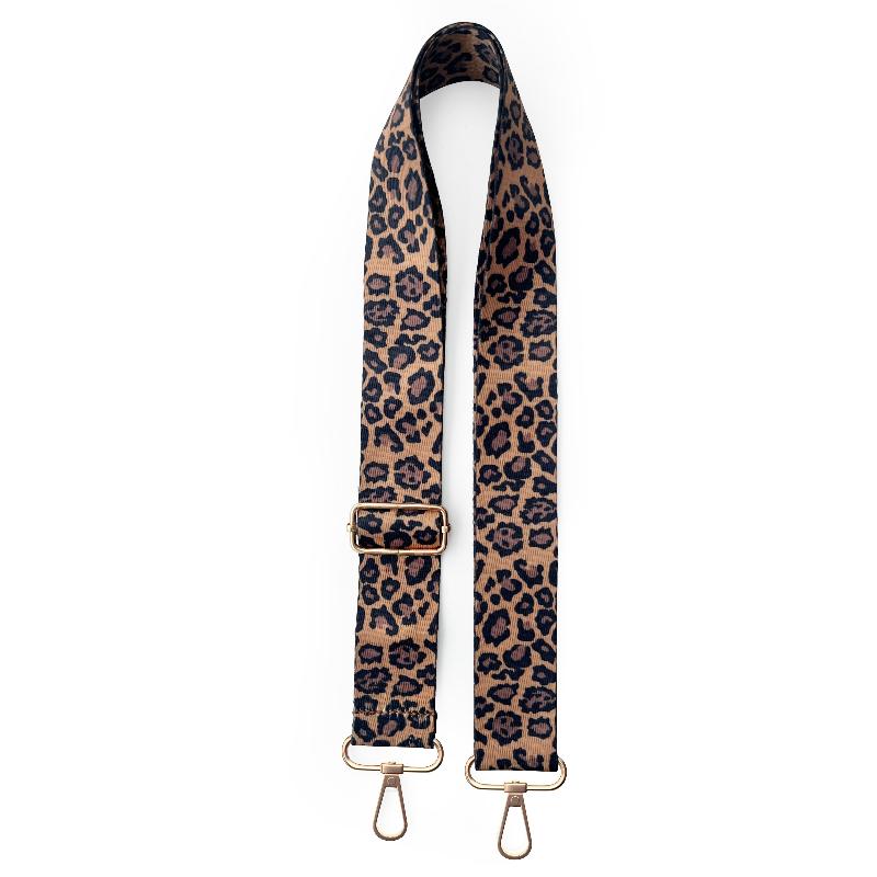 Adjustable leopard print shoulder strap, crossbody bag strap accessory, fashionable replacement strap, bag shoulder strap