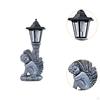Angel Garden Statue Figurine with Solar Lights Ornament Resin Sculpture for Yard