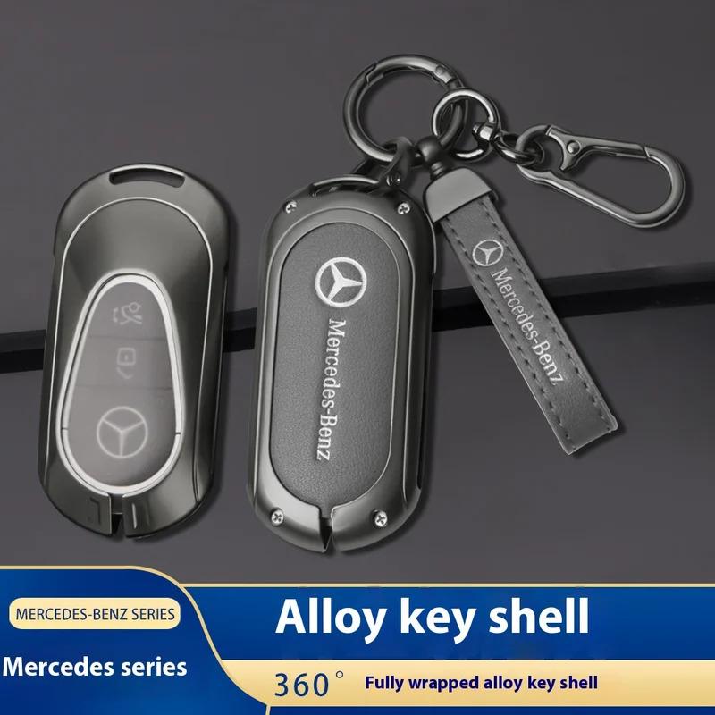 JAEZI1 Car Zinc Alloy Key Case Bag Metal Key Shell Mercedes Benz A B C E S R Class AMG GLA GLB GLC GLE CLA CLS SLC GLS CLB GLK SLK Vito