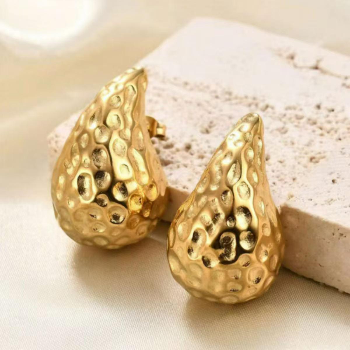 

Серьги-кольца с подвесками-капельками с золотым покрытием: Стильный европейский и американский дизайн для женщин