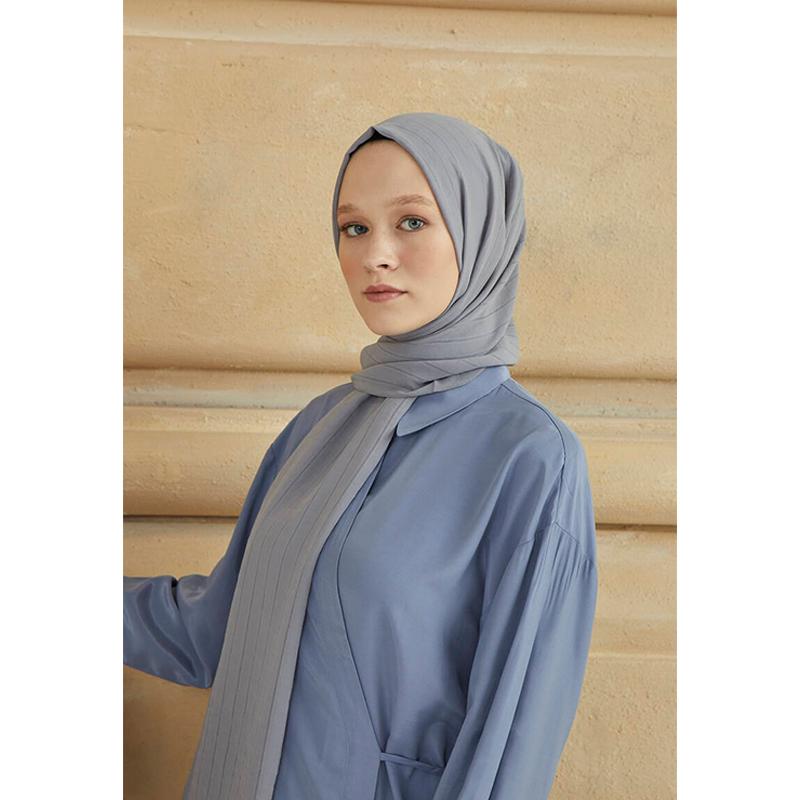 

Женская тонкая шаль Рио с узором серая 80x186 серый