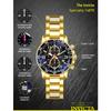 Invicta Specialty Quartz Watch, 45mm Case, Gold with Stainless Steel Strap, Black with Blue Dial, 14878, Men's, Officially Imported
