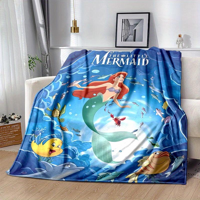 1pc, Disney The Little Mermaid Ariel Home Decor Throw Blanket Soft Coverlet for Couch, Bed, Car, Travel, Camping, Office Nap, Gift Idea