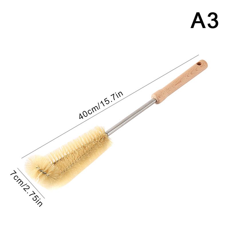 Kitchen Cleaning Tools Drink Bottles Glass Scrubbers Cleaning Brush Wooden Bottle Cleaning Brush With Long Handle A3