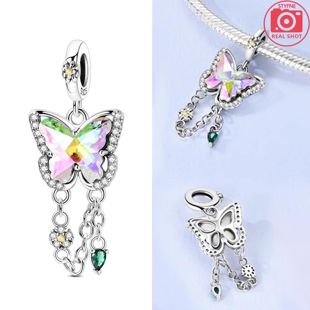 Copper Original Bead Inlaid Zirconium Bowknot Love Heart Balloon Charms Pendants Fit Bracelet Diy Jewelry Marking