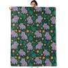 Lovely Hippo Throw Blanket Cute Cartoon Flannel Blanket for Couch Bed Travel Outdoor Home Decor Warm Fuzzy Blanket for Boys Girl
