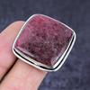 Natural Rhodonite Gemstone Handmade 925 Sterling Silver Jewelry Ring Size 8 T8l92