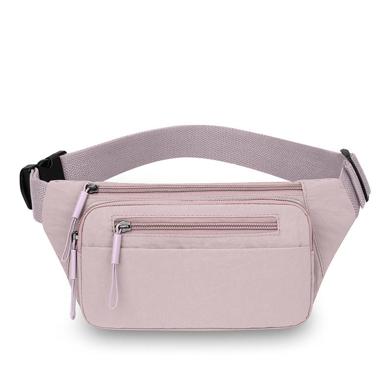 Multifunctional Mobile Phone Waist Bag Lightweight Chest Bag Solid Color Outdoor Commuter Crossbody Shoulder Bag