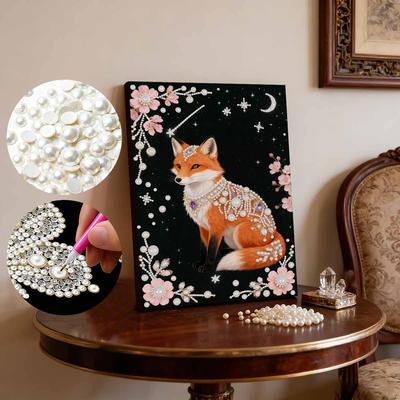 Pearl Painting Kit Cute Fox Theme Frameless Handicraft DIY Bedroom Decoration Living Room Wall Art Room Decoration Art Craft Decoration