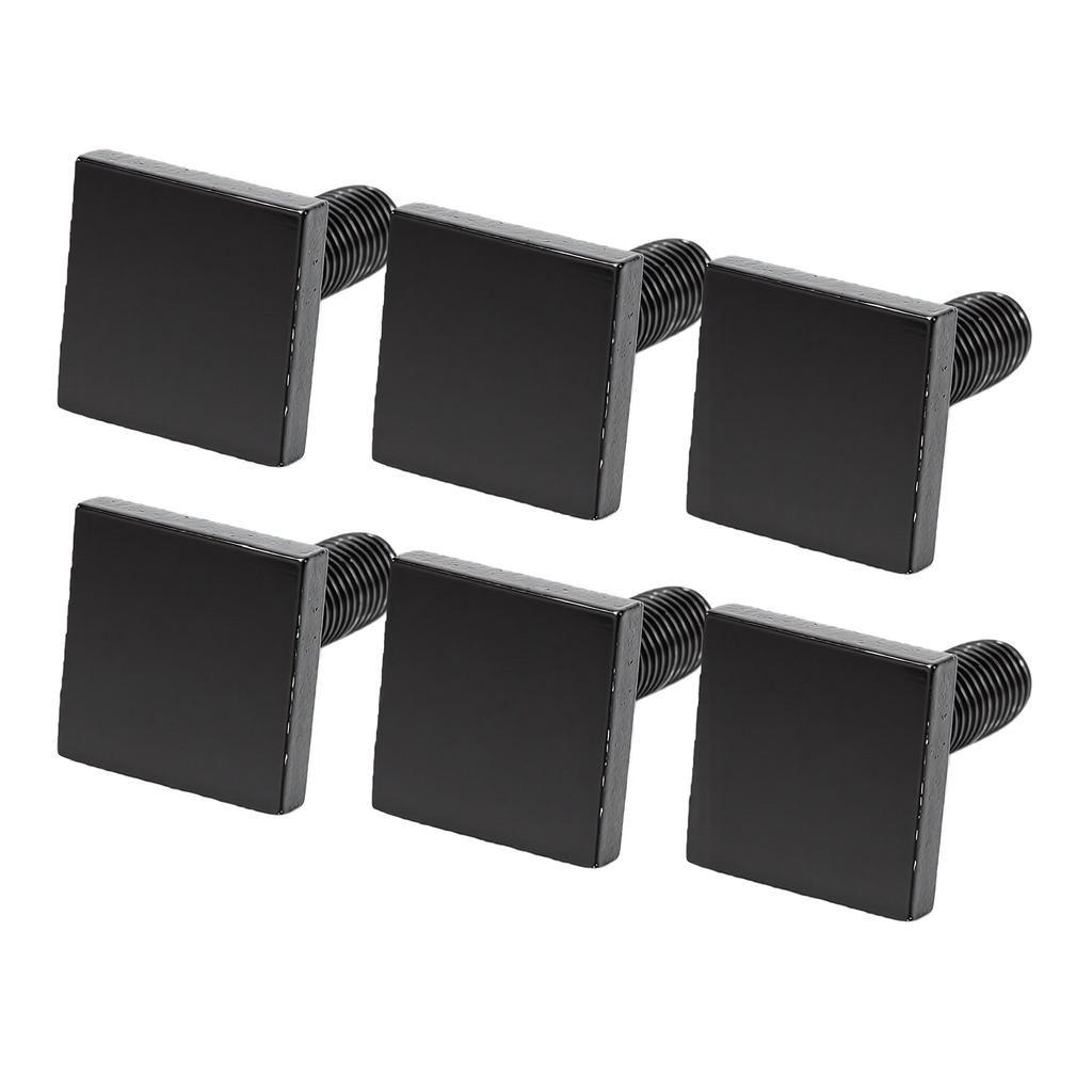 6PCS T Slot Bolts for Roof Rack Crossbar 0.79x0.79x0.16in M8*30mm Black Four Square Head T Bolts