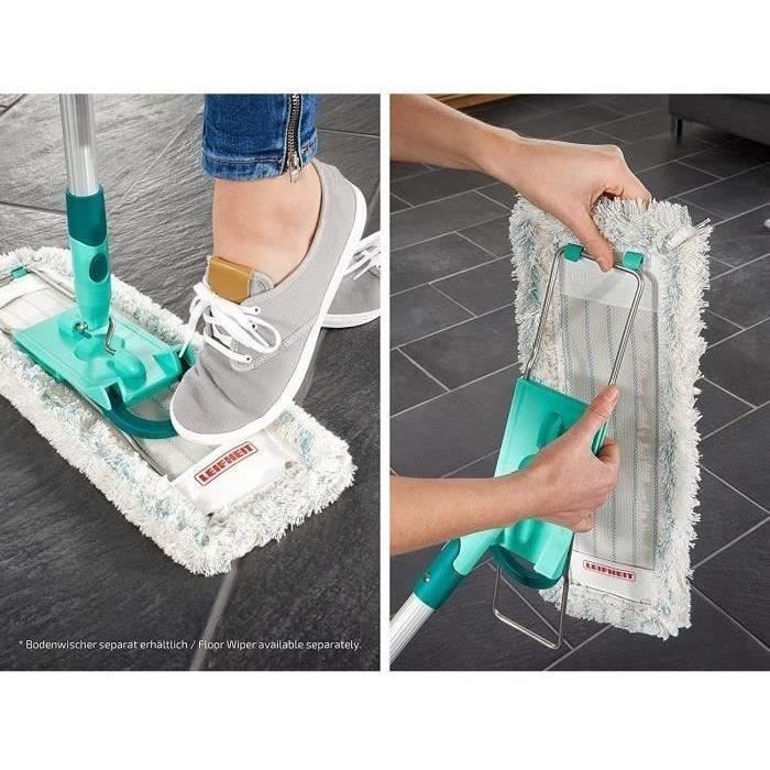 Profi XL Cotton Plus 55117 Bezug Leifheit, super saugfähiger Ersatzbezug für Flachwischer Profi XL, ideal für Fliesen